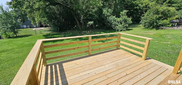 2337 Cameron Dr, Clinton, IA 52732 - deck with a yard and a grill