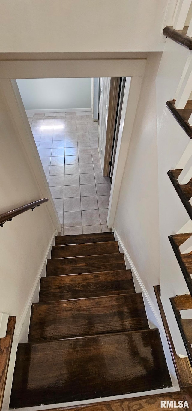 2337 Cameron Dr, Clinton, IA 52732 - stairs with tile patterned flooring