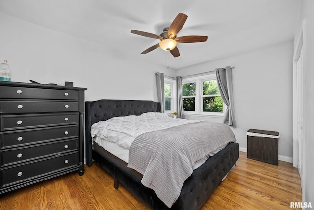 4040 27th Ave, Rock Island, IL 61201 - bedroom with wood finished floors and ceiling fan