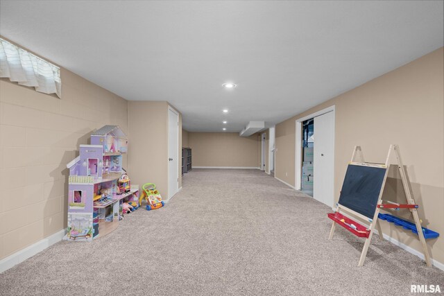 4040 27th Ave, Rock Island, IL 61201 - game room with carpet and recessed lighting