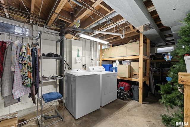 4040 27th Ave, Rock Island, IL 61201 - unfinished below grade area featuring washing machine and clothes dryer