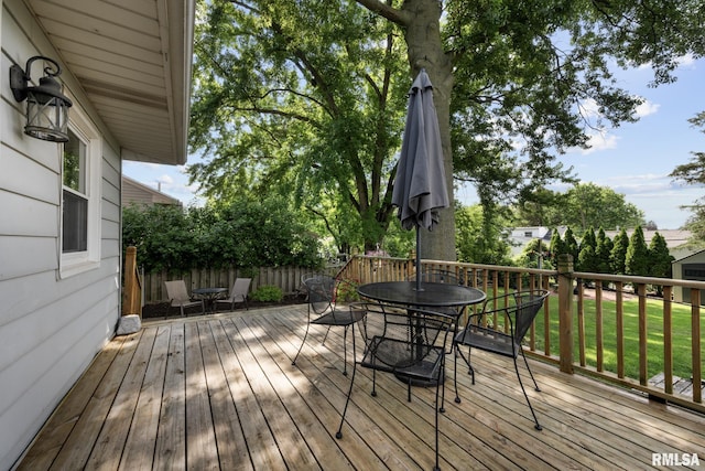 4040 27th Ave, Rock Island, IL 61201 - deck featuring outdoor dining space
