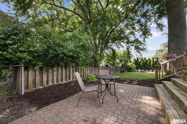 4040 27th Ave, Rock Island, IL 61201 - fenced backyard with a patio