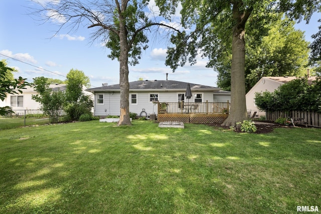4040 27th Ave, Rock Island, IL 61201 - back of house with a wooden deck