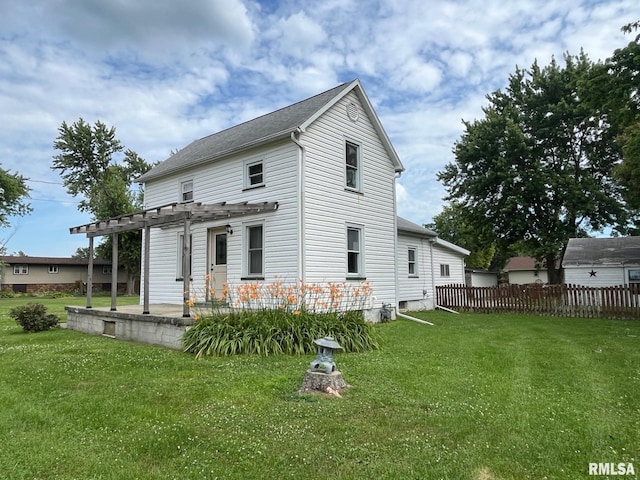 247 W Garfield St, Kewanee, IL 61443 - back of house with a pergola and a patio area