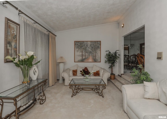 8527 W 17th St, Rock Island, IL 61201 - living area with carpet flooring and ornamental molding