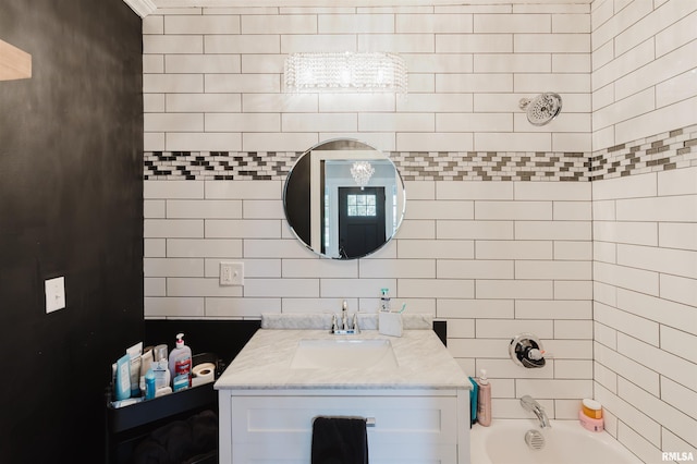 401 W Grand Ave, Carterville, IL 62918 - bathroom featuring vanity and tub / shower combination