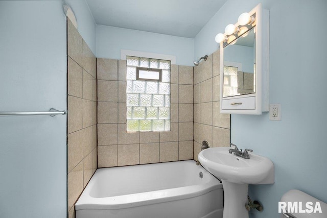 2043 30th St, Rock Island, IL 61201 - bathroom with shower / washtub combination and toilet
