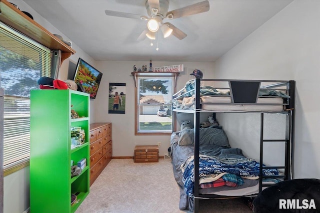 129 Glenview Dr, Sherrard, IL 61281 - bedroom with carpet flooring and ceiling fan