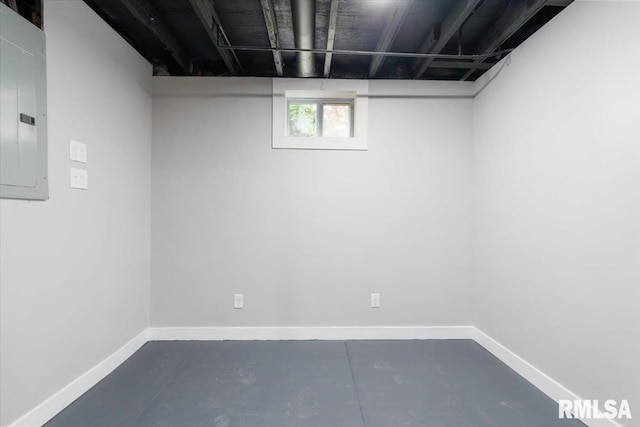 619 51st St, Moline, IL 61265 - below grade area featuring electric panel and baseboards