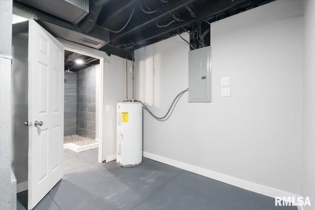 619 51st St, Moline, IL 61265 - below grade area with electric panel and water heater