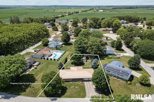 22 Pleasant View Dr, Annawan, IL 61234 - overview of rural landscape featuring property boundaries highlighted