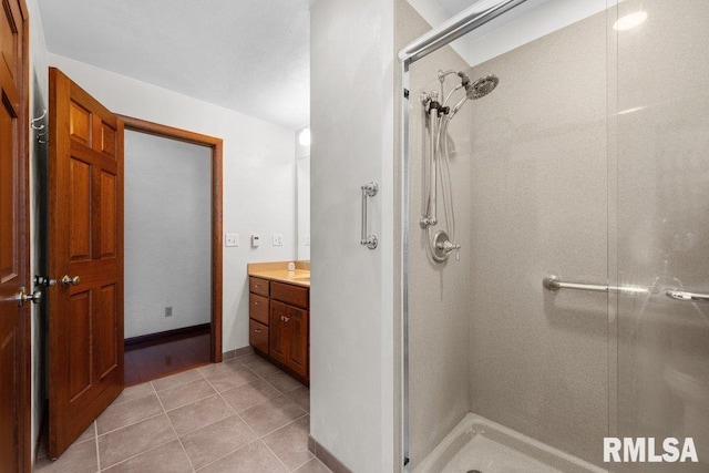 22 Pleasant View Dr, Annawan, IL 61234 - full bath with a shower stall, vanity, and tile patterned floors