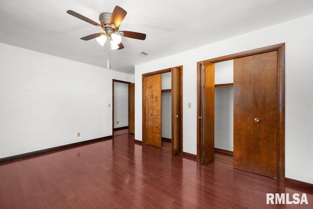 22 Pleasant View Dr, Annawan, IL 61234 - unfurnished bedroom featuring wood finished floors and a ceiling fan