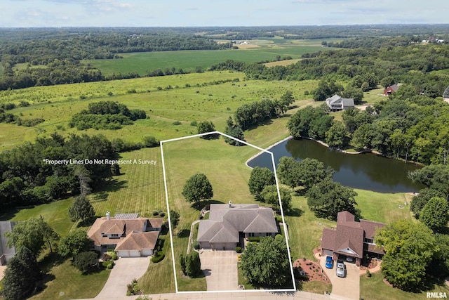 12828 25th Street Ct, Milan, IL 61264 - aerial overview of property's location with a nearby body of water and property parcel outlined