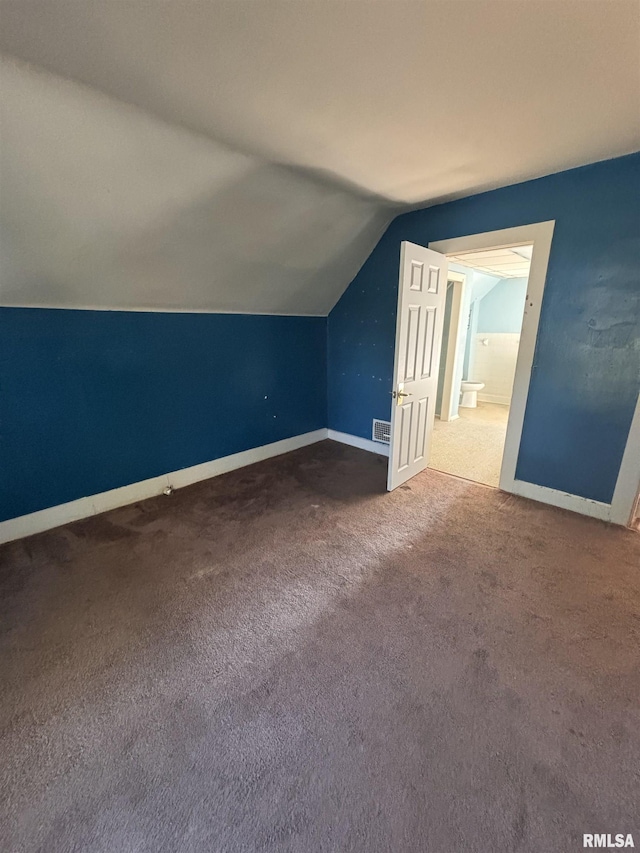 324 S Cottage St, Kewanee, IL 61443 - additional living space with vaulted ceiling and carpet floors