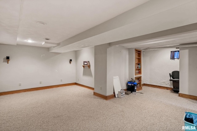 2016 12th St, Rock Island, IL 61201 - finished below grade area with carpet floors and baseboards