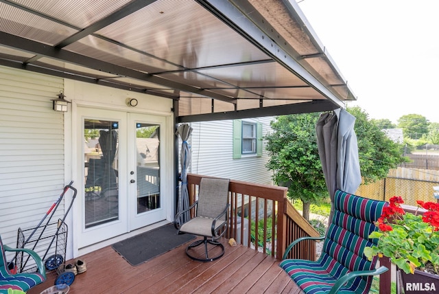 2016 12th St, Rock Island, IL 61201 - deck featuring french doors