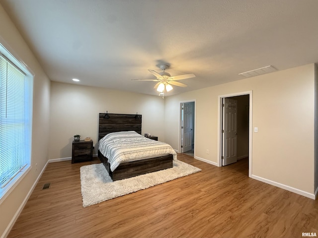 312 Mcvicker Dr, Energy, IL 62933 - bedroom featuring wood finished floors, ceiling fan, and recessed lighting