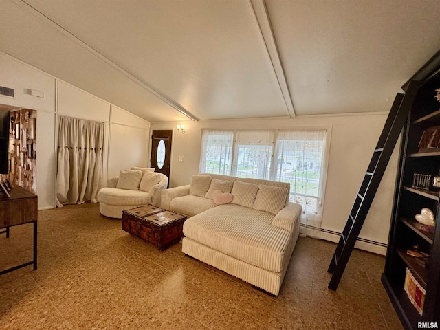 1401 12th Ave, Viola, IL 61486 - living area with lofted ceiling