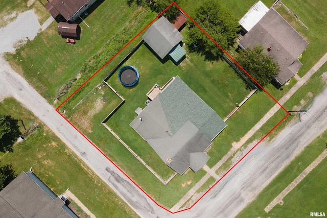 503 W Idaho Ave, Carterville, IL 62918 - aerial view of property and surrounding area featuring property boundaries highlighted
