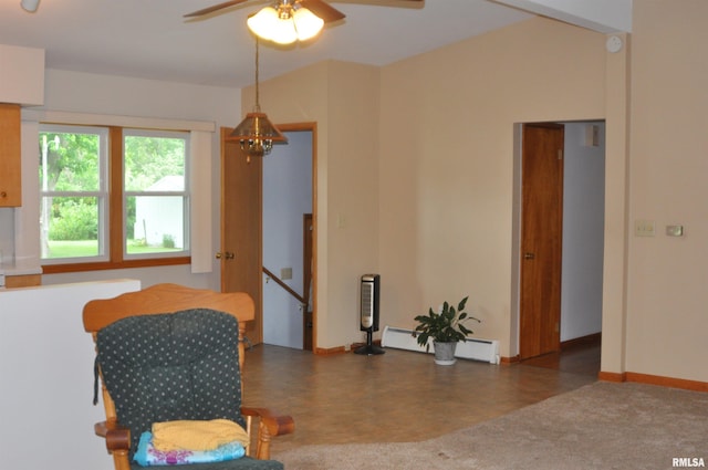 30154 395th Ave, Bellevue, IA 52031 - sitting room with ceiling fan and baseboard heating