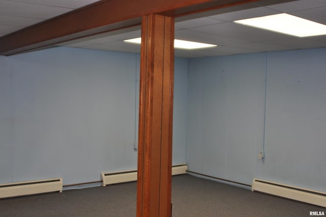 30154 395th Ave, Bellevue, IA 52031 - finished below grade area with a baseboard heating unit and carpet flooring