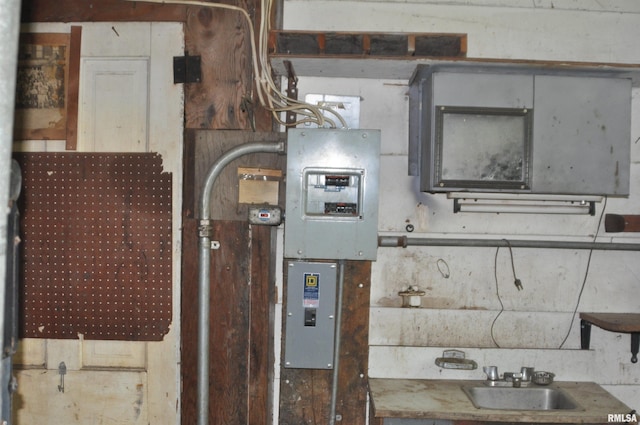 30154 395th Ave, Bellevue, IA 52031 - utility room with a sink and electric panel