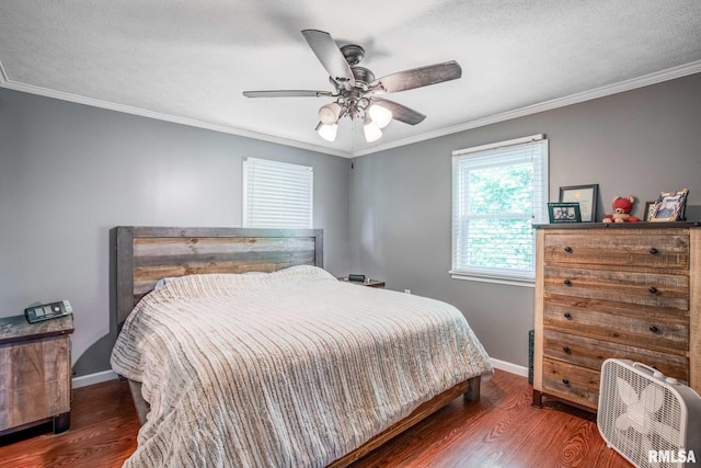 5680 State Route 146 E Highway, Vienna, IL 62995 - bedroom with wood finished floors, crown molding, and a ceiling fan