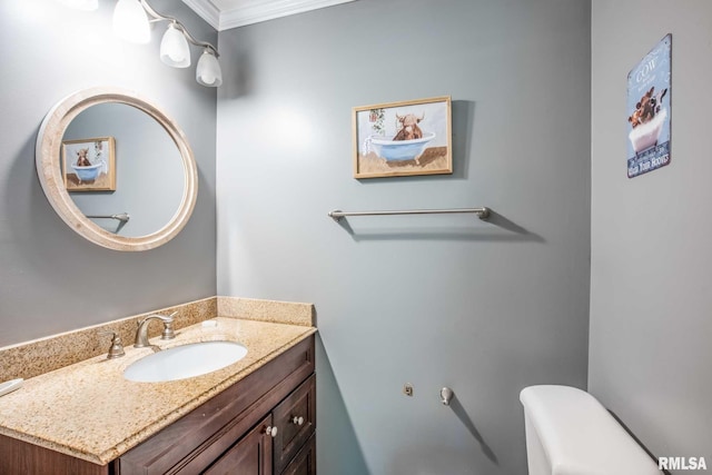 5680 State Route 146 E Highway, Vienna, IL 62995 - half bath with vanity and crown molding
