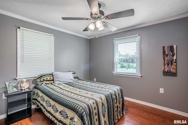 5680 State Route 146 E Highway, Vienna, IL 62995 - bedroom with wood finished floors, ornamental molding, and a ceiling fan