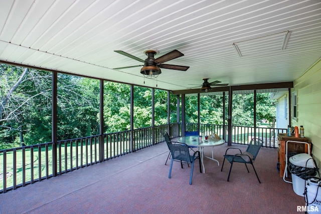 5680 State Route 146 E Highway, Vienna, IL 62995 - sunroom with ceiling fan and outdoor dining area