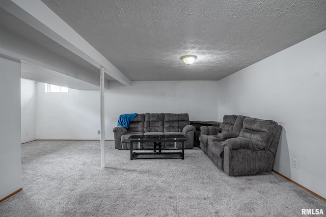 1817 W 3rd St, Milan, IL 61264 - living area with carpet flooring and a textured ceiling