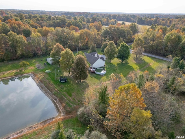 10224 Illinois Steel Rd, Johnston City, IL 62951 - aerial overview of property's location with a nearby body of water and a forest