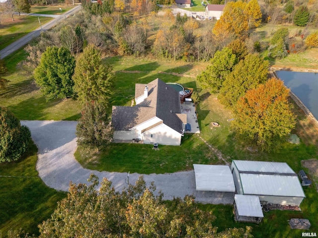 10224 Illinois Steel Rd, Johnston City, IL 62951 - aerial view of property and surrounding area featuring a large body of water