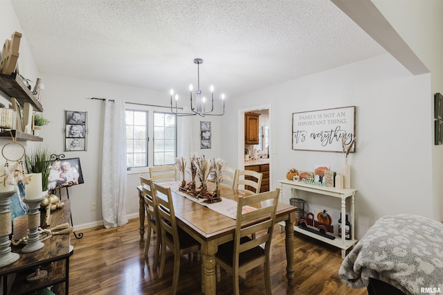 10224 Illinois Steel Rd, Johnston City, IL 62951 - dining room featuring a chandelier, wood finished floors, and a textured ceiling