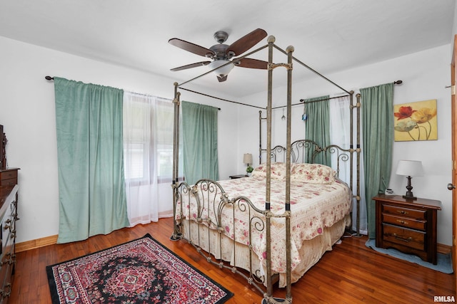 5003 48th St, Moline, IL 61265 - bedroom with wood finished floors and a ceiling fan