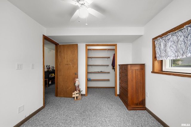 5003 48th St, Moline, IL 61265 - bedroom featuring carpet floors, ceiling fan, and a closet