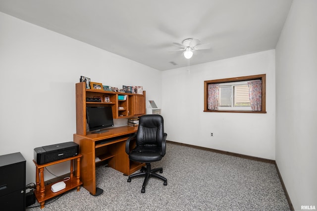 5003 48th St, Moline, IL 61265 - office space with ceiling fan and carpet flooring