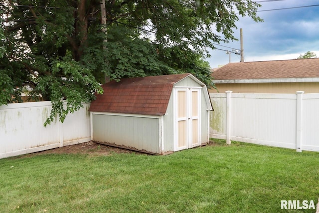 2024 Lind St, Quincy, IL 62301 - view of shed with a fenced backyard