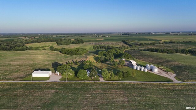1626 210th St, Reynolds, IL 61279 - aerial view of property's location with rural landscape and abundant farmland
