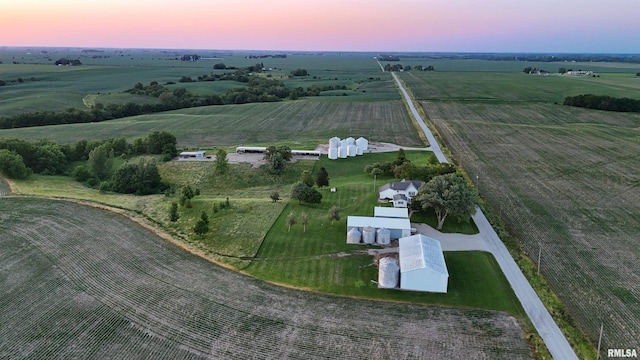 1626 210th St, Reynolds, IL 61279 - aerial view at dusk of a view of countryside and agricultural area