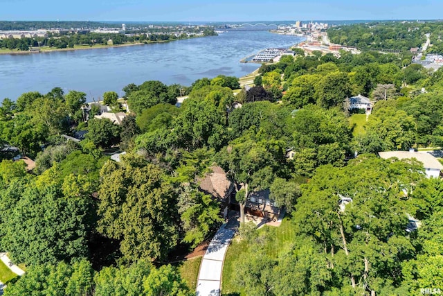 118 Ridgewood Ave, Davenport, IA 52803 - aerial view of property and surrounding area with a large body of water