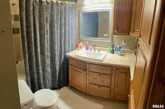 15293 Wall St, Carterville, IL 62918 - bathroom featuring vanity and shower / bath combo with shower curtain
