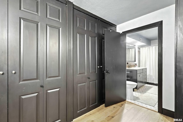 1800 7th St Unit 10E, East Moline, IL 61244 - hall featuring light wood-style flooring and a textured ceiling