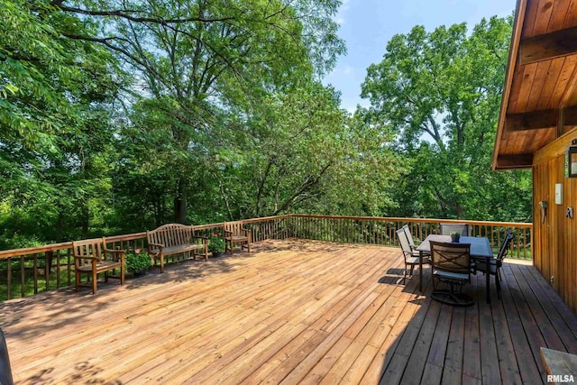 28002 230th St, Le Claire, IA 52753 - wooden deck with outdoor dining area
