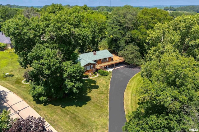28002 230th St, Le Claire, IA 52753 - aerial view of property and surrounding area with a forest