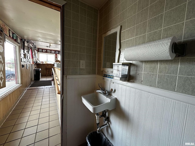 1204 N Cody Rd, Le Claire, IA 52753 - bathroom with a sink and tile patterned flooring