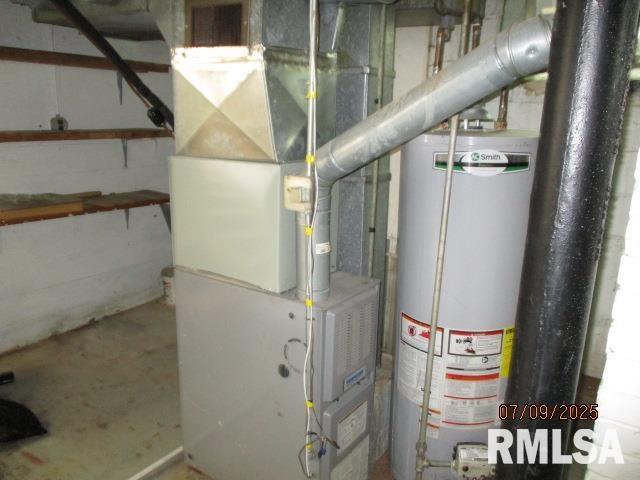 507 Waverly Rd, Davenport, IA 52804 - utility room featuring water heater and heating unit