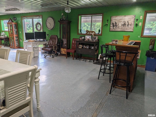 340 Dameron Ln, Vienna, IL 62995 - dining room with plenty of natural light and an office area